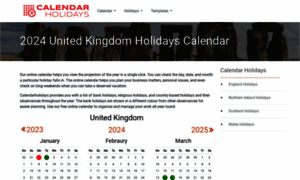 Calendarholidays.co.uk thumbnail