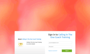 Callingintheonecoachtraining.ning.com thumbnail