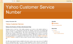 Callyahoocustomerservicenumber.blogspot.in thumbnail