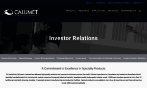 Calumetspecialty.investorroom.com thumbnail