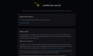 Cambrian.social thumbnail