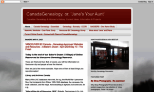 Canadagenealogy.blogspot.com thumbnail