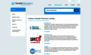 Canadapharmacydirectory.com thumbnail