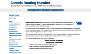 Canadaroutingnumber.com thumbnail