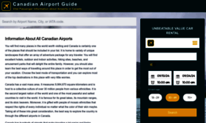 Canadianairportguide.com thumbnail