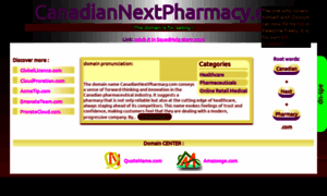 Canadiannextpharmacy.com thumbnail