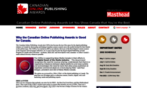Canadianonlinepublishingawards.com thumbnail