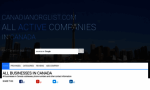 Canadianorglist.com thumbnail