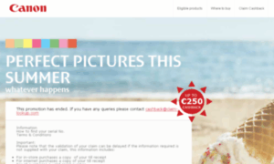 Canon-italy-summer-promotion.sales-promotions.com thumbnail