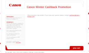 Canon-winter.sales-promotions.com thumbnail