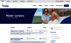 Careers.mater.org.au thumbnail