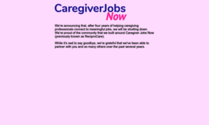 Caregiverjobsnow.com thumbnail