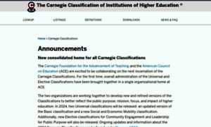 Carnegieclassifications.acenet.edu thumbnail