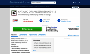 Catalog-organizer-deluxe.software.informer.com thumbnail