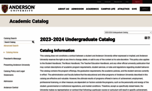 Catalog.andersonuniversity.edu thumbnail