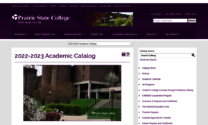 Catalog.prairiestate.edu thumbnail