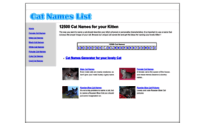 Catnameslist.com thumbnail