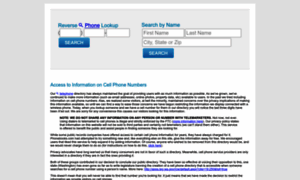 Cellphonenumber.phonebooks.com thumbnail