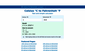 Celsius-to-fahrenheit.net thumbnail