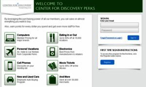 Centerfordiscovery.corporateperks.com thumbnail