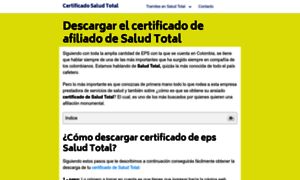 Certificadosaludtotal.com thumbnail