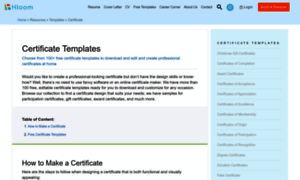 Certificatetemplatesonline.com thumbnail