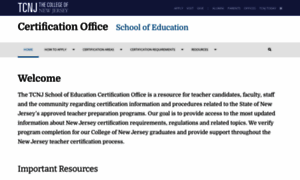 Certification.tcnj.edu thumbnail