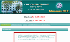 Charuchandracollegeadmission.com thumbnail