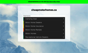 Cheapmotorhomes.ca thumbnail