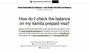 Checkonevanillacardbalance.wordpress.com thumbnail