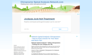 Chiropractorspinalanalysisnetwork.com thumbnail