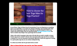 Choose-best-yoga-mats.cabanova.com thumbnail