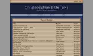 Christadelphianbibletalks.com thumbnail