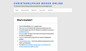 Christadelphianbooks.org thumbnail