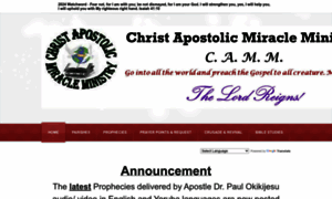 Christapostolicmiracleministry.org thumbnail