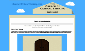 Churchofcriticalthinking.com thumbnail