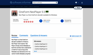 Cineform-neoplayer.software.informer.com thumbnail