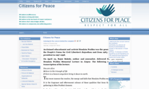 Citizensforpeace.in thumbnail