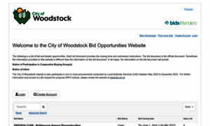 Cityofwoodstock.bidsandtenders.ca thumbnail