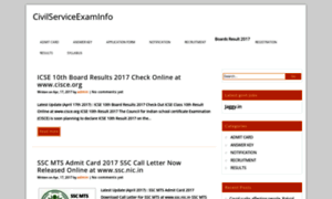 Civilserviceexaminfo.in thumbnail