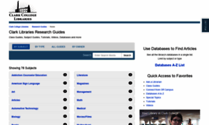 Clark.libguides.com thumbnail