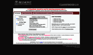 Classfinder.belmont.edu thumbnail