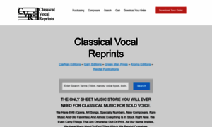 Classicalvocalreprints.com thumbnail