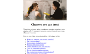 Cleanersyoucantrust.com thumbnail