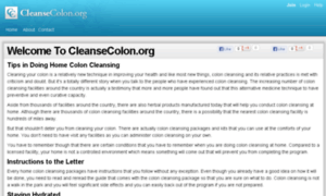 Cleansecolon.org thumbnail