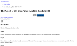 Clearanceauction.thegoodguys.com.au thumbnail