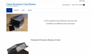 Clearbusinesscardboxes.com thumbnail