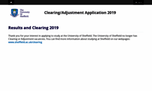 Clearing.shef.ac.uk thumbnail