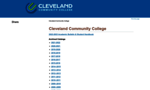 Clevelandcc.smartcatalogiq.com thumbnail