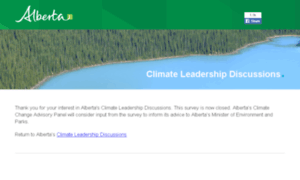 Climateleadershipsurvey.alberta.ca thumbnail